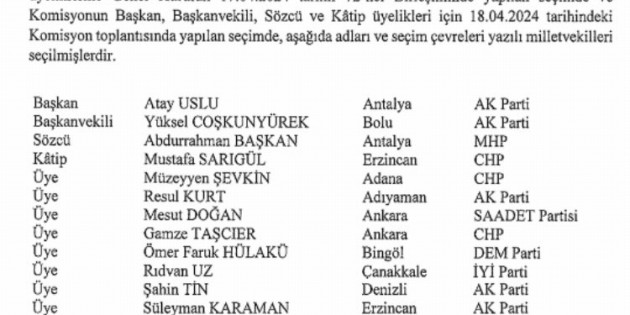Erzincan için ‘Araştırma Komisyonu’ kararı Resmi Gazete’de
